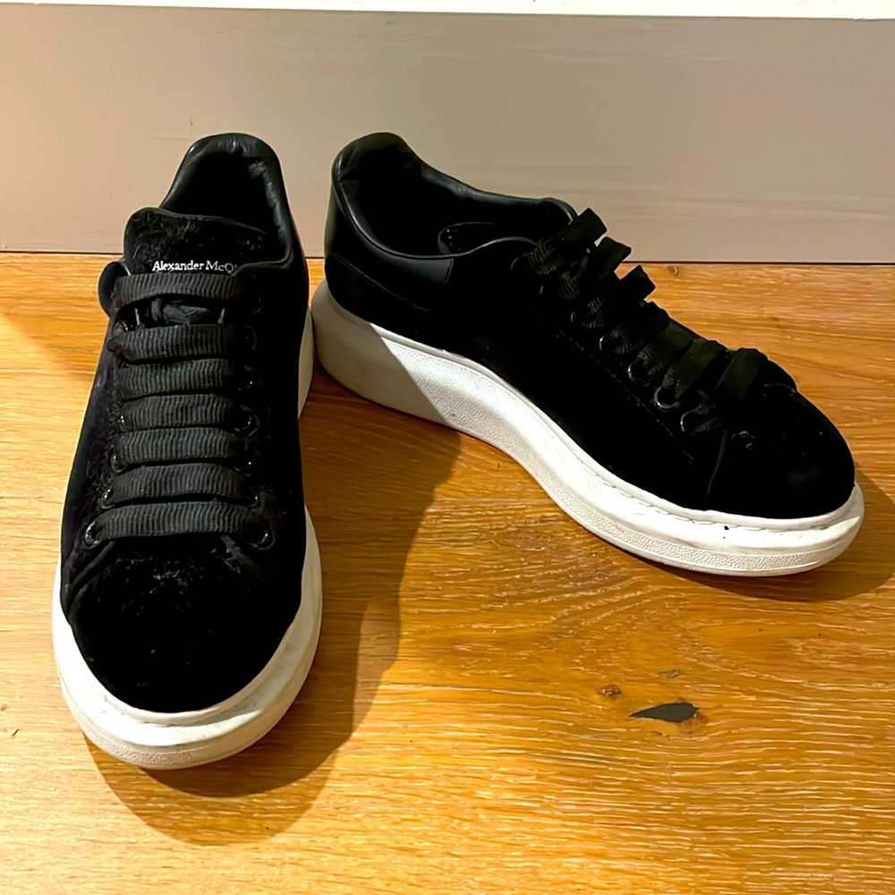 Alexander McQueen velvet sneakers